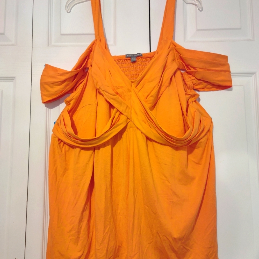 Jessica London Cold Shoulder + Sleeveless Blouse